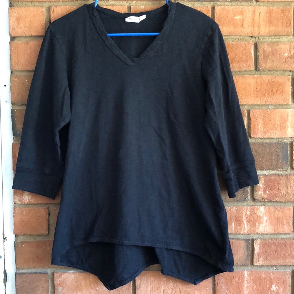 WILT 100% Cotton Hi Lo Asymmetric Hem Tunic Made in USA